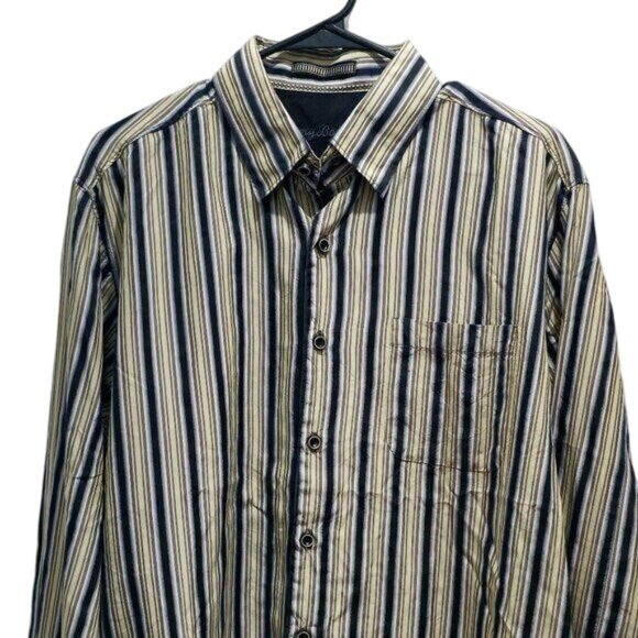 Tommy Bahama Other - Tommy Bahama Striped Silk Button-Down Luxury Men's Shirt Large